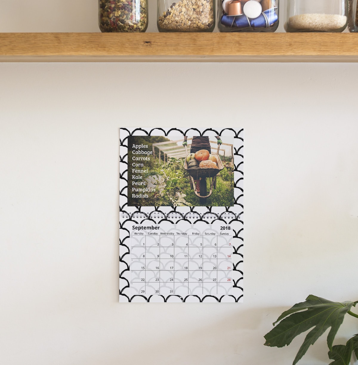 food photo calendar ideas