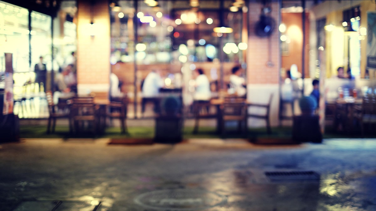 Bokeh Effekt Café