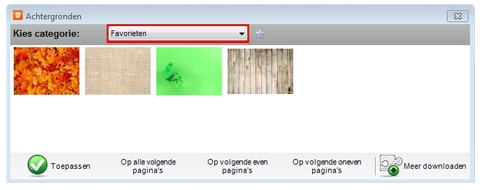 Favorieten_1 Favoriete opmaakextra's openen