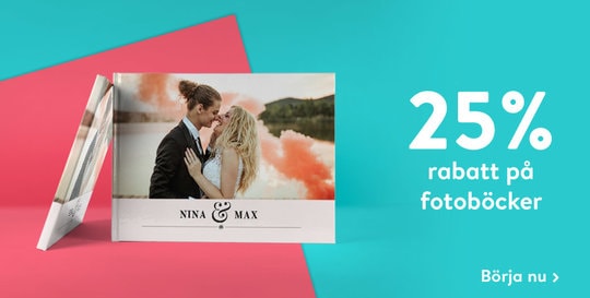25% rabatt på fotoböcker