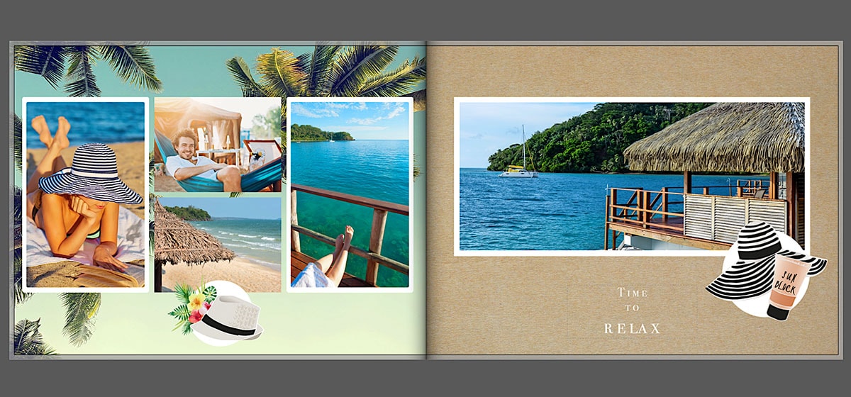 Holiday photo album layout inspiration