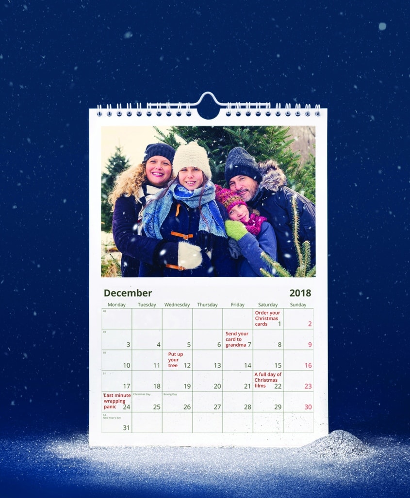 winter photo product calendar