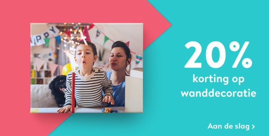 20% korting op wanddecoratie
