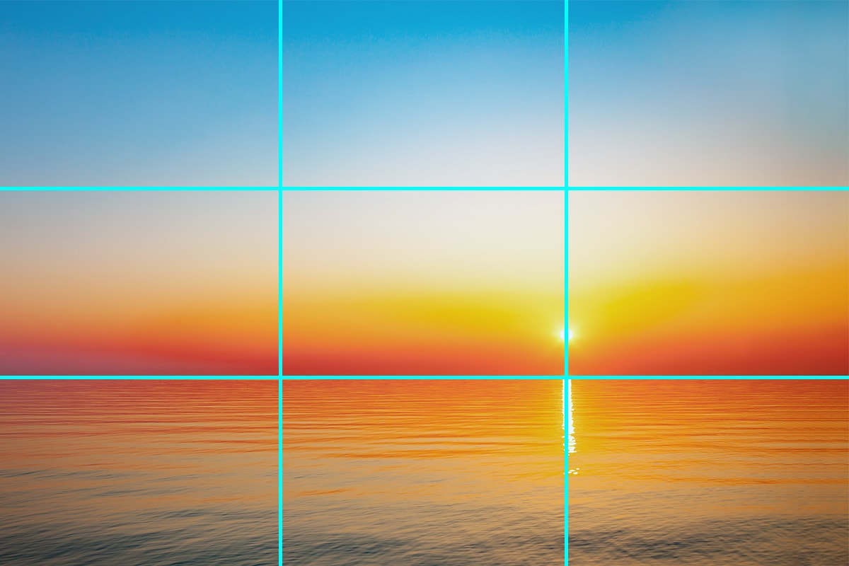 Zonsondergang foto's tips horizon