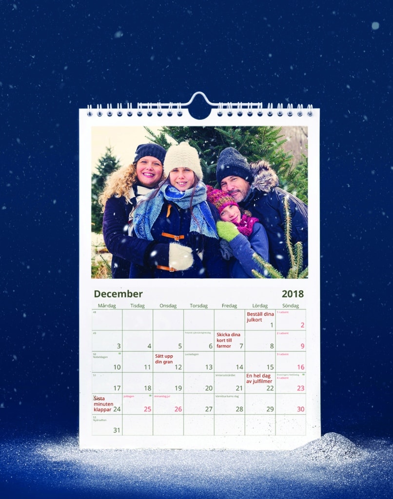 vinter foto produkt kalender