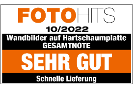 Foto auf Hartschaumplatte (120 × 80 cm) von posterXXL wurde dabei mit der Note "SEHR GUT" ausgezeichnet. 